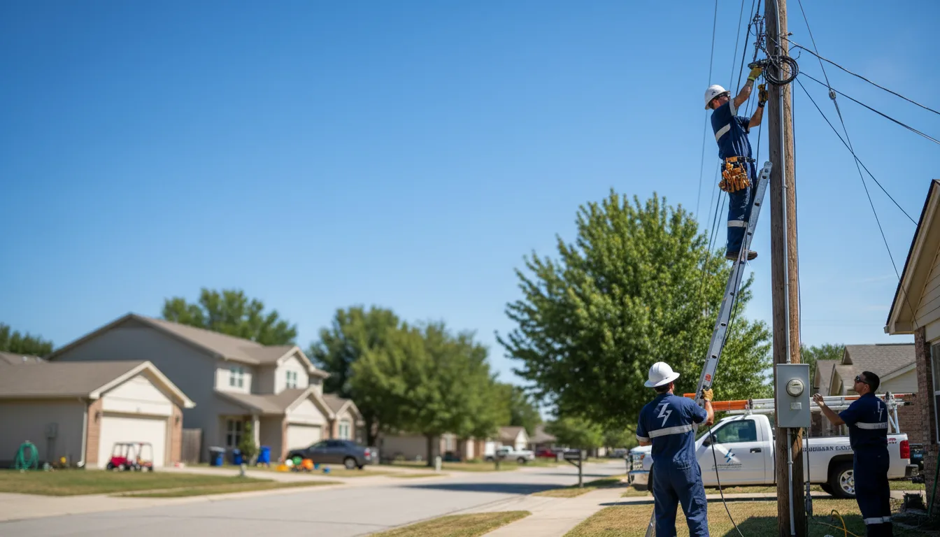 Residential electrician providing installation services in Gustine, TX
